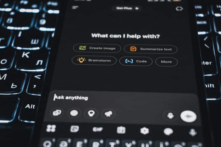 A smartphone is showing an ai assistant's interface.